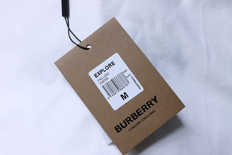 BURBERRY Classic Logo Letter Print Crew Neck Short Sleeve T-Shirt Style 4