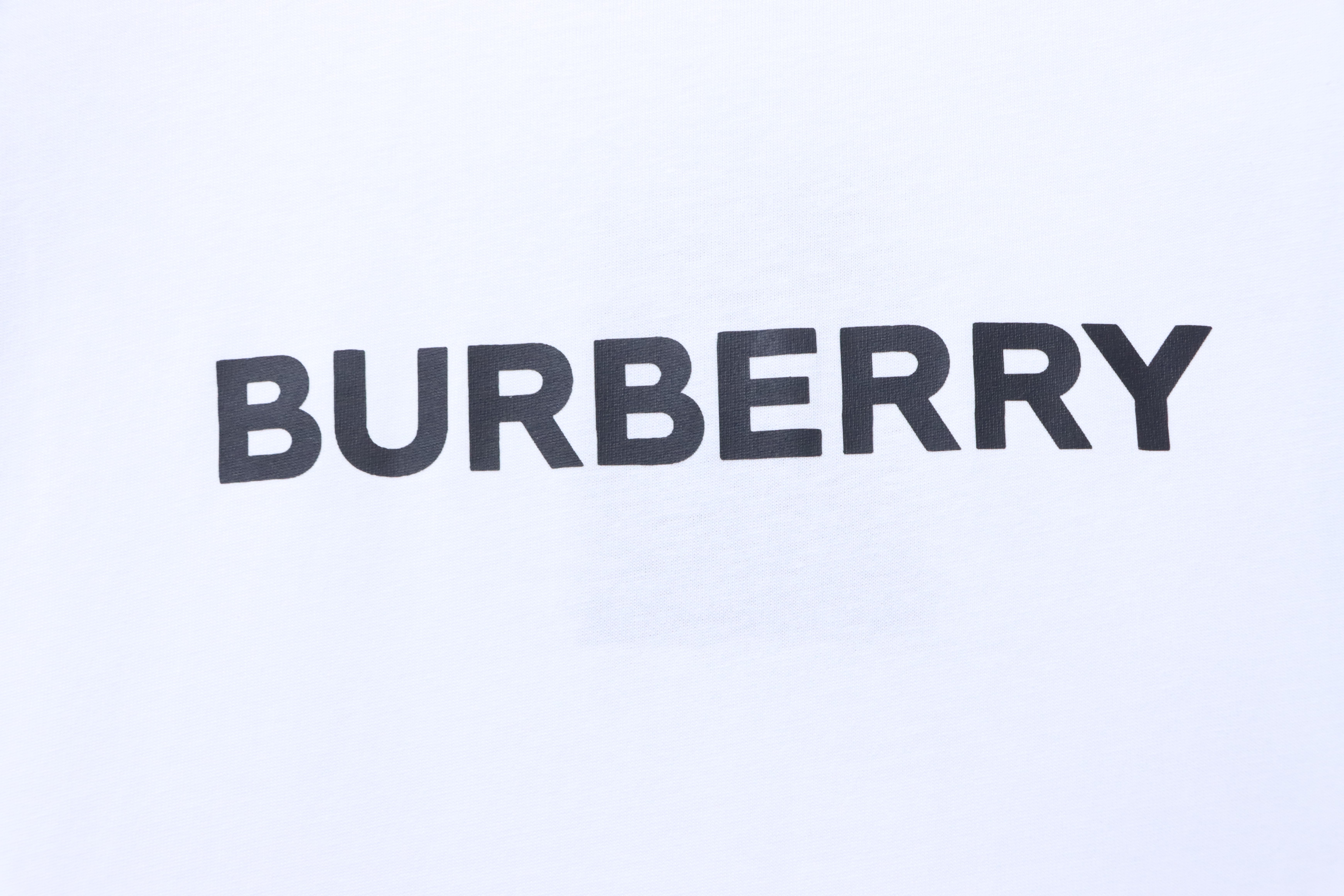 BURBERRY Classic Logo Letter Print Crew Neck Short Sleeve T-Shirt Style 4