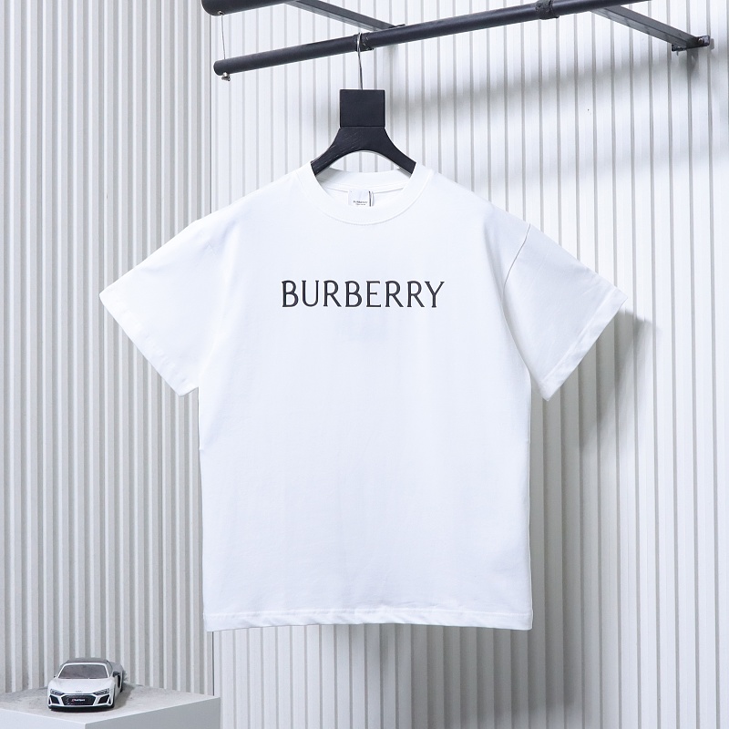 BURBERRY Classic Silicone Logo Letter Letter Crew Neck Short Sleeve T-Shirt Style 1