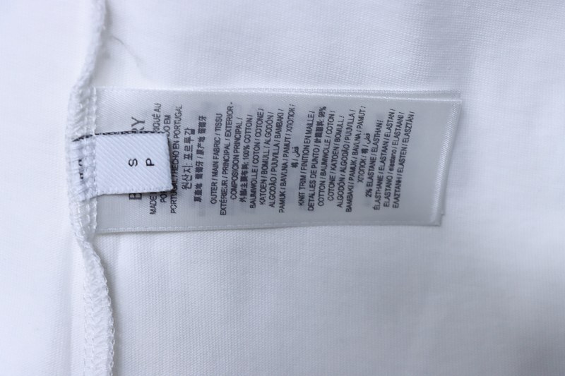 BURBERRY Classic Silicone Logo Letter Letter Crew Neck Short Sleeve T-Shirt Style 1