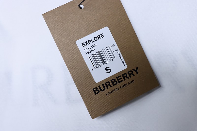BURBERRY Classic Silicone Logo Letter Letter Crew Neck Short Sleeve T-Shirt Style 1