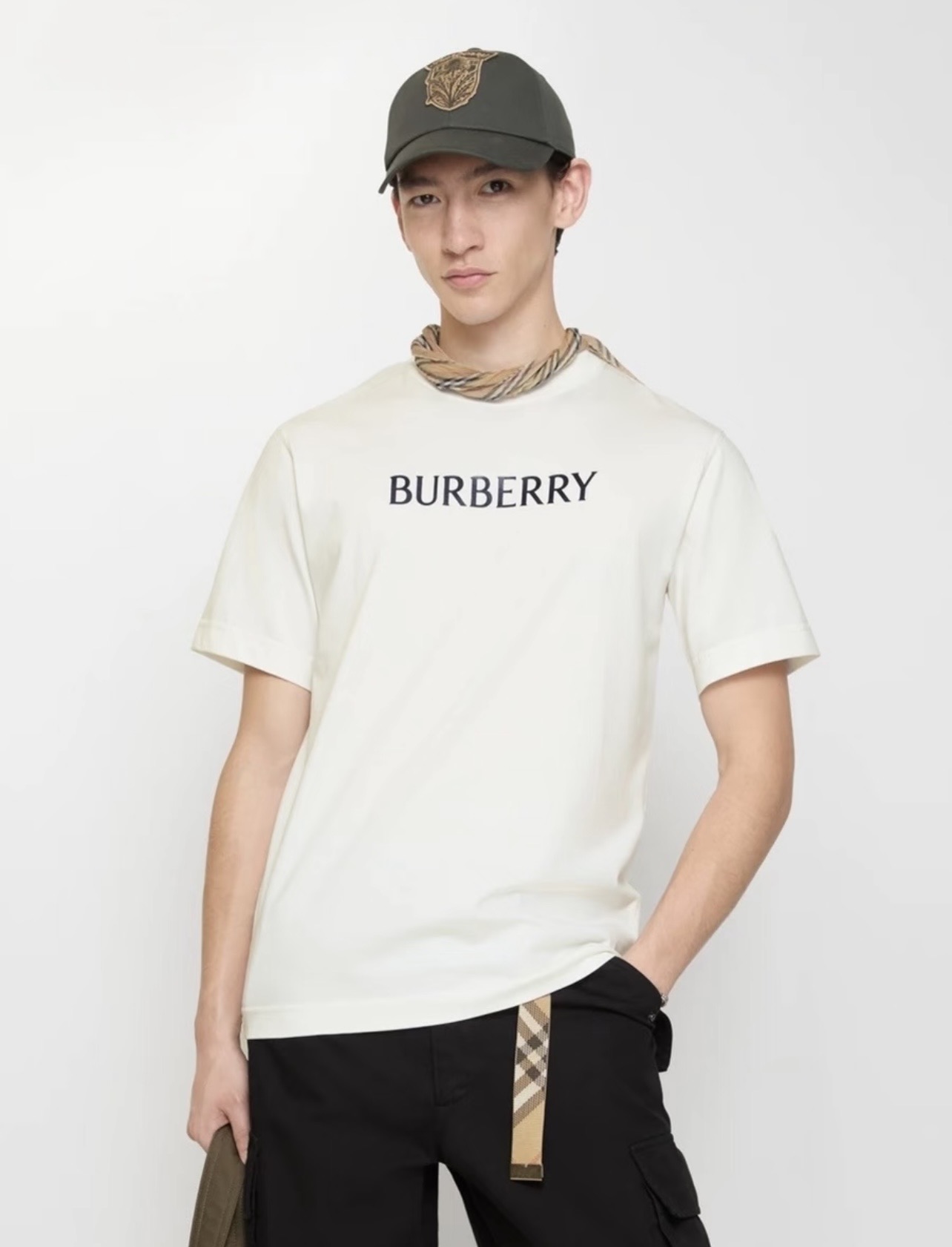 BURBERRY Classic Silicone Logo Letter Letter Crew Neck Short Sleeve T-Shirt Style 1