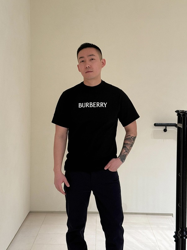 BURBERRY Classic Silicone Logo Letter Letter Crew Neck Short Sleeve T-Shirt Style 2