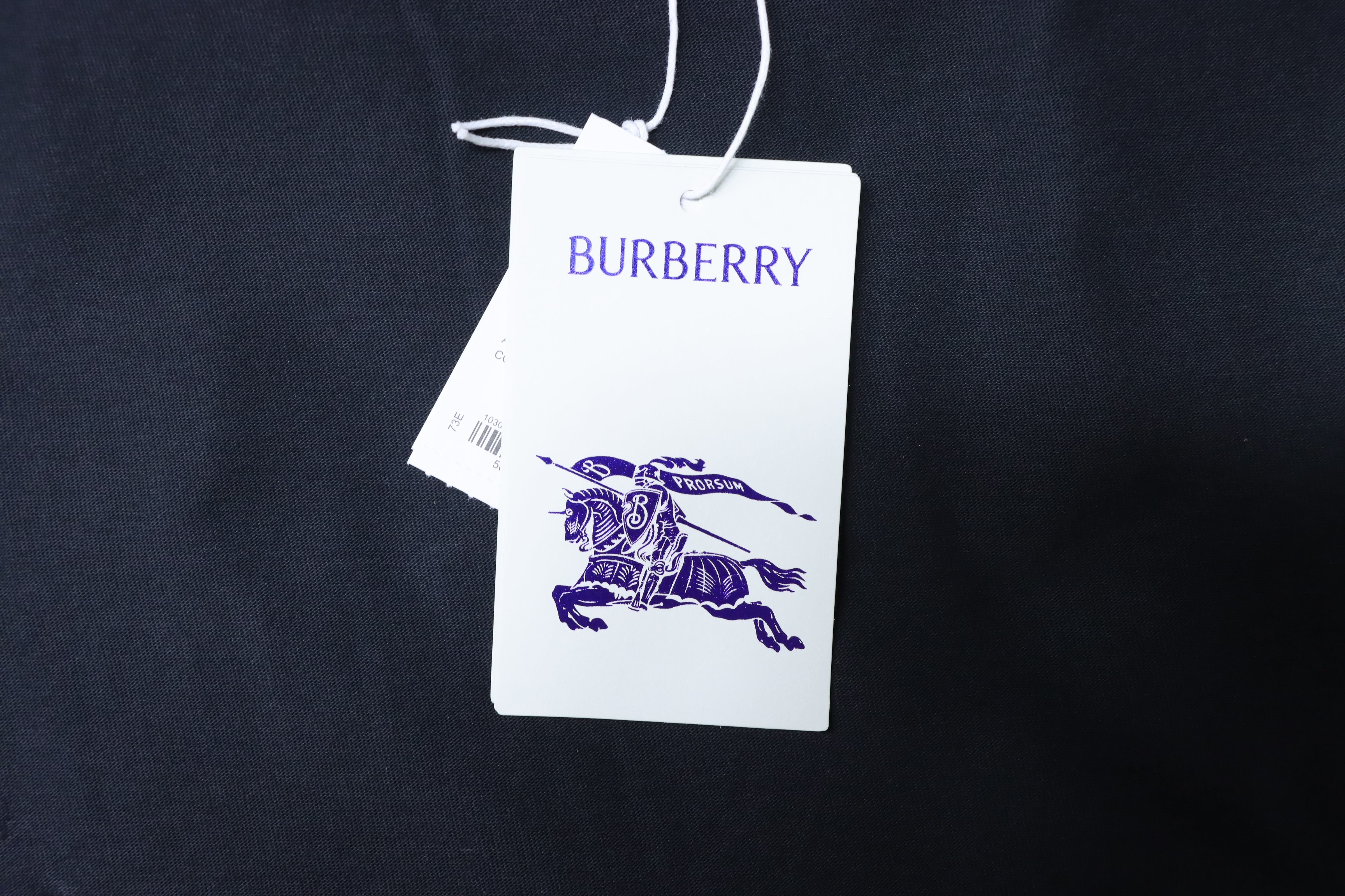 BURBERRY Classic Silicone Logo Letter Letter Crew Neck Short Sleeve T-Shirt Style 2