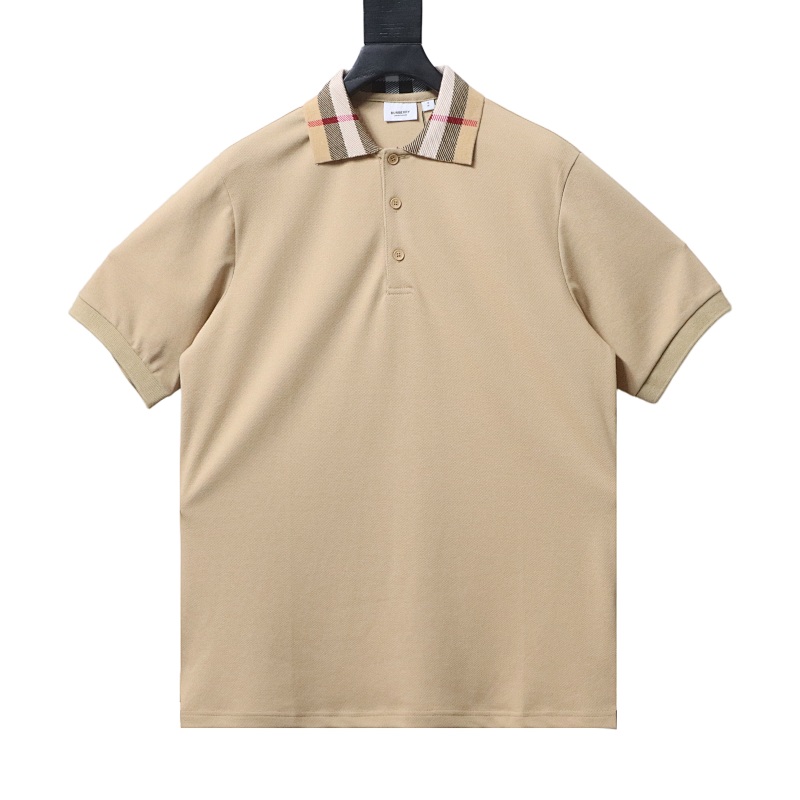 BURBERRY Collar Check Contrast Short Sleeve Polo Shirt Style 1