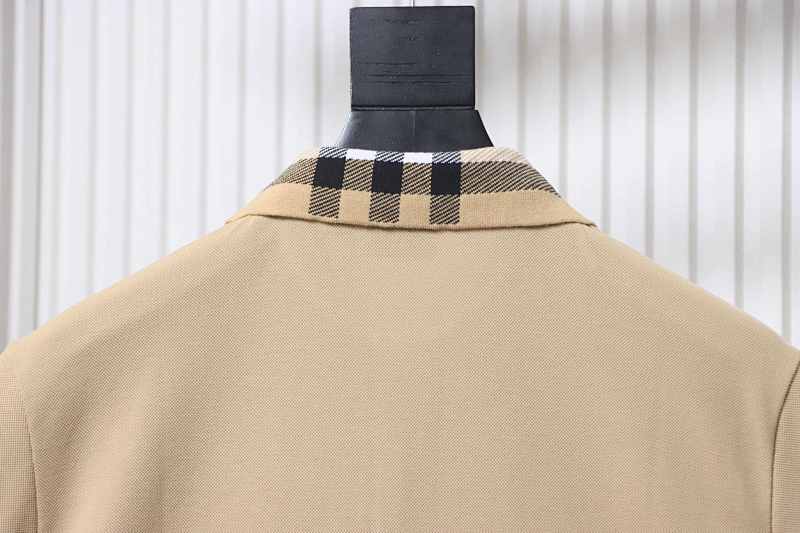 BURBERRY Collar Check Contrast Short Sleeve Polo Shirt Style 1