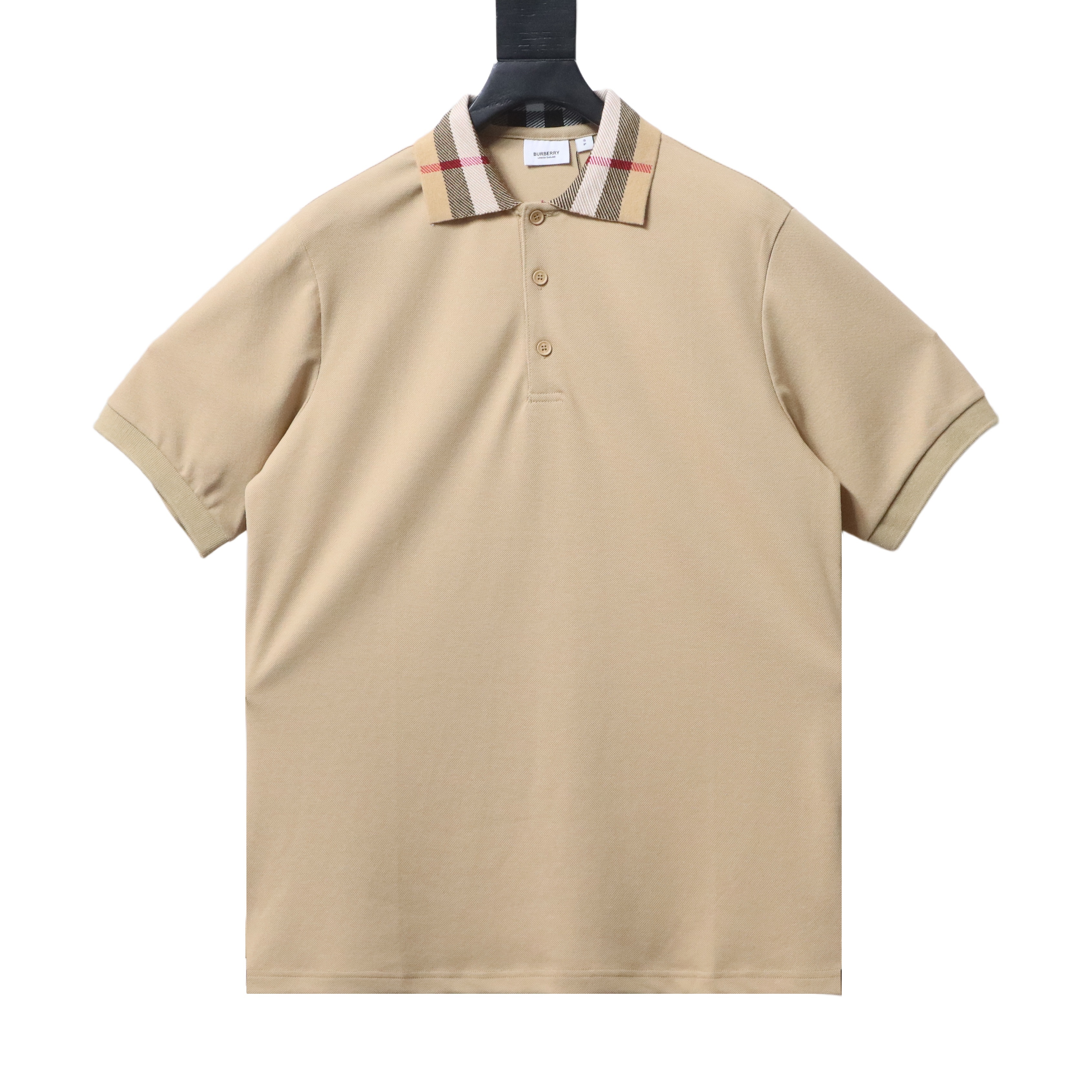 BURBERRY Collar Check Contrast Short Sleeve Polo Shirt Style 1