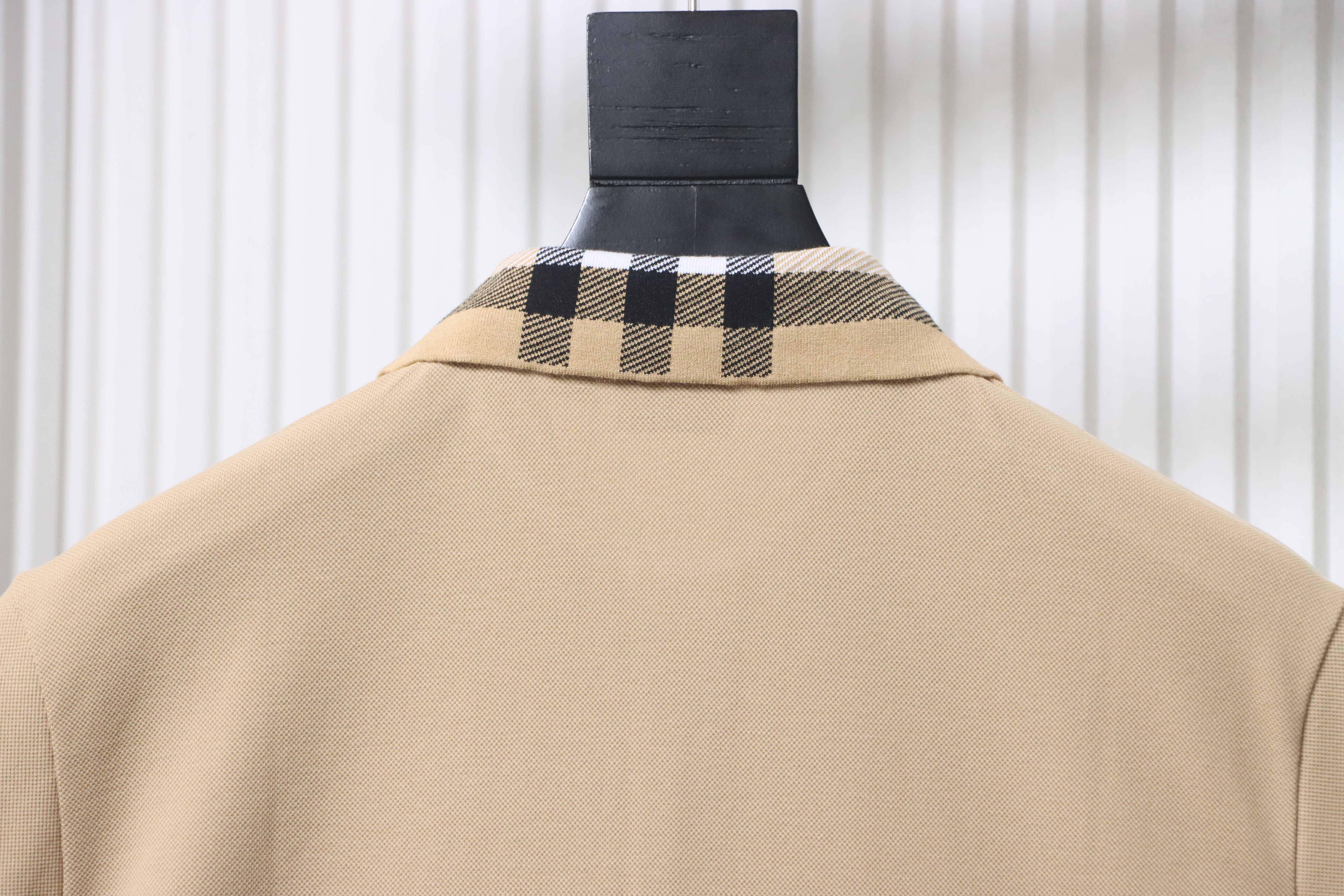 BURBERRY Collar Check Contrast Short Sleeve Polo Shirt Style 1