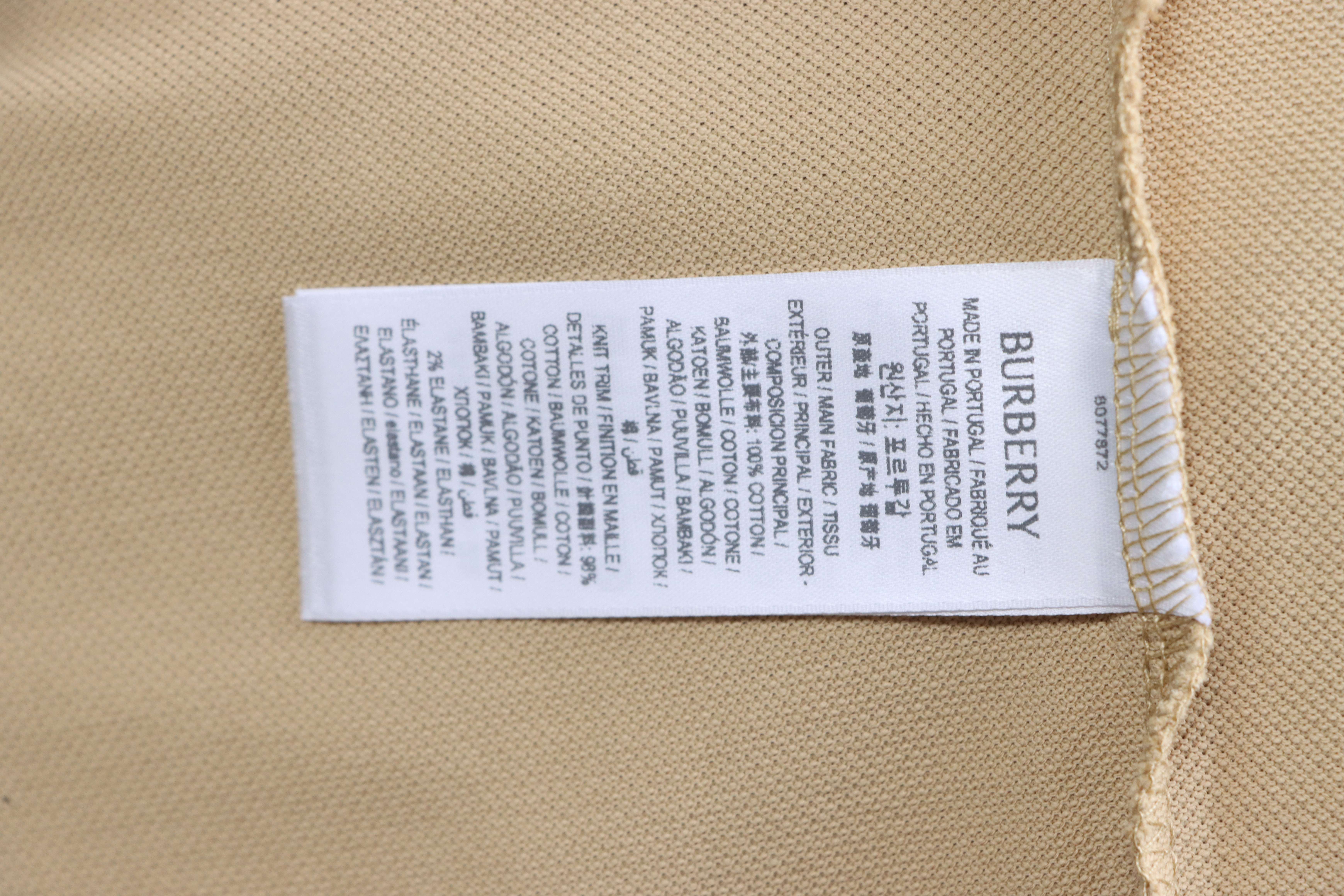 BURBERRY Collar Check Contrast Short Sleeve Polo Shirt Style 1