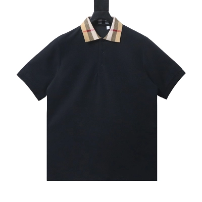 BURBERRY Collar Check Contrast Short Sleeve Polo Shirt Style 3 01