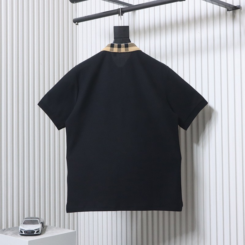 BURBERRY Collar Check Contrast Short Sleeve Polo Shirt Style 3