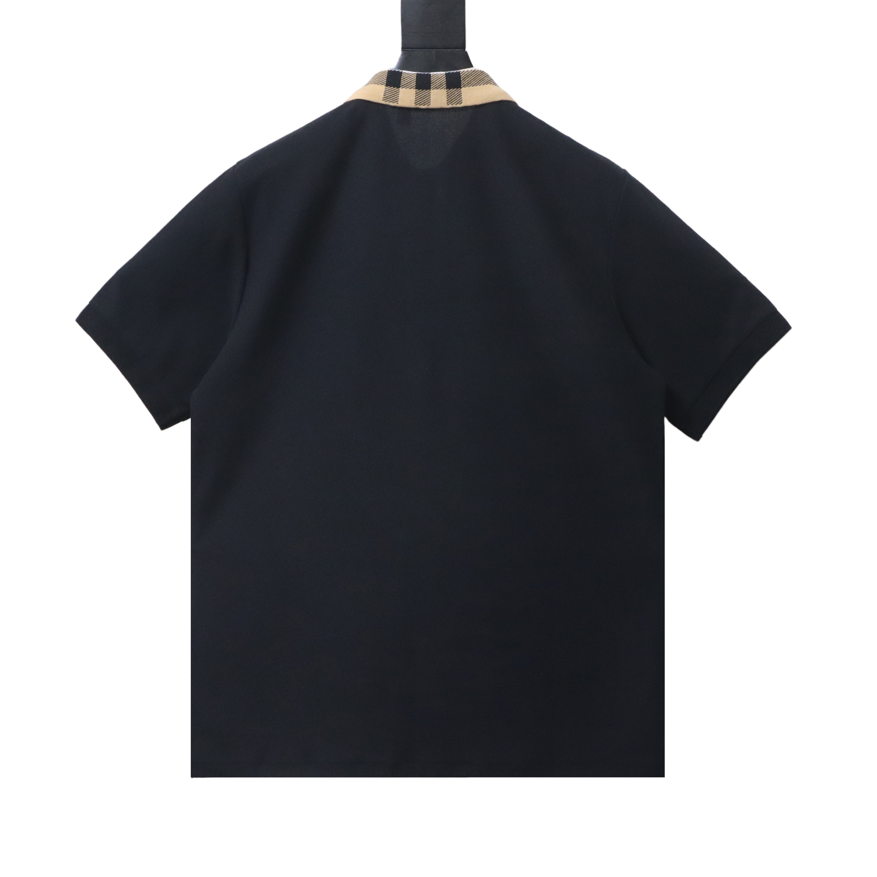 BURBERRY Collar Check Contrast Short Sleeve Polo Shirt Style 3
