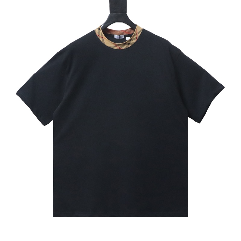 BURBERRY Collar Check Contrast Short Sleeve T-Shirt Style 1