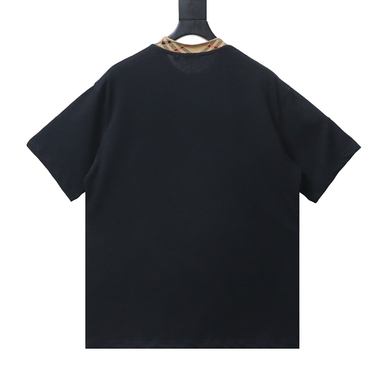 BURBERRY Collar Check Contrast Short Sleeve T-Shirt Style 1