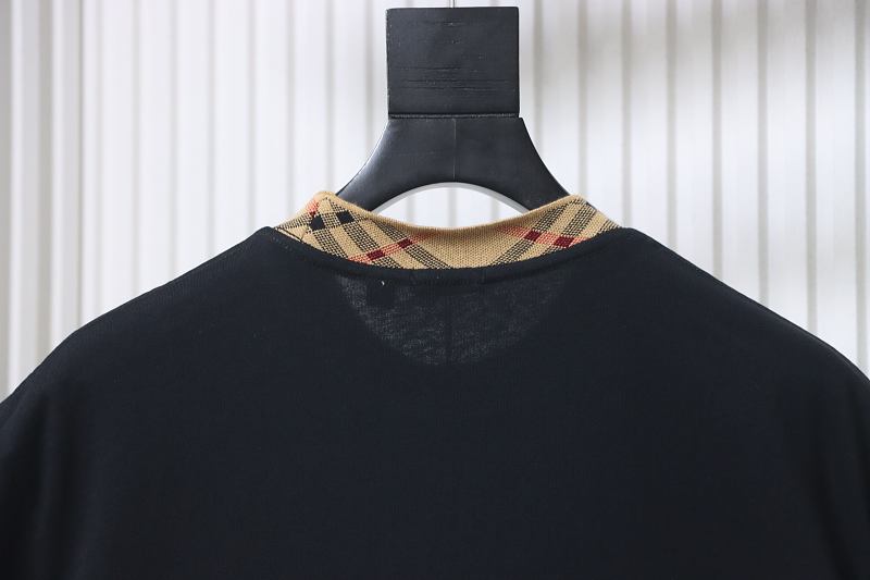 BURBERRY Collar Check Contrast Short Sleeve T-Shirt Style 1