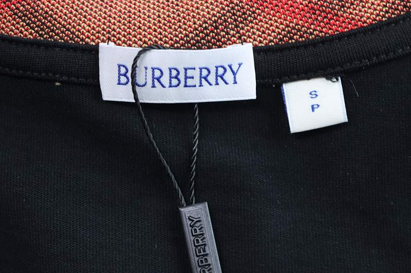 BURBERRY Collar Check Contrast Short Sleeve T-Shirt Style 1