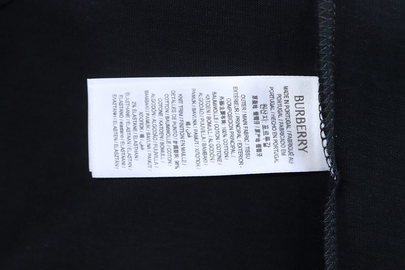 BURBERRY Collar Check Contrast Short Sleeve T-Shirt Style 1
