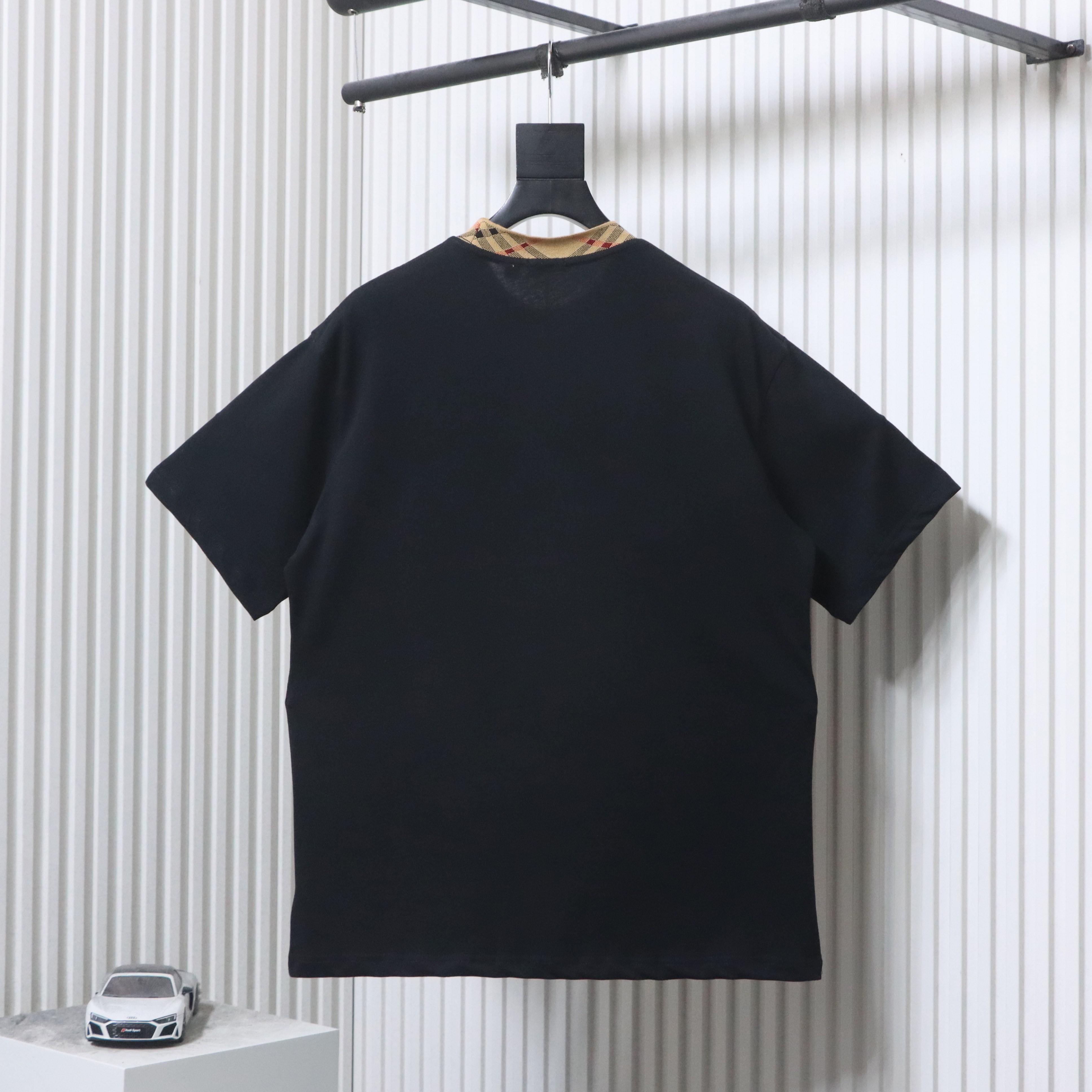 BURBERRY Collar Check Contrast Short Sleeve T-Shirt Style 1