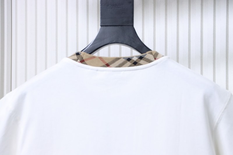 BURBERRY Collar Check Contrast Short Sleeve T-Shirt Style 2