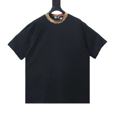 BURBERRY Collar Check Contrast Short Sleeve T-Shirt Style 3 01