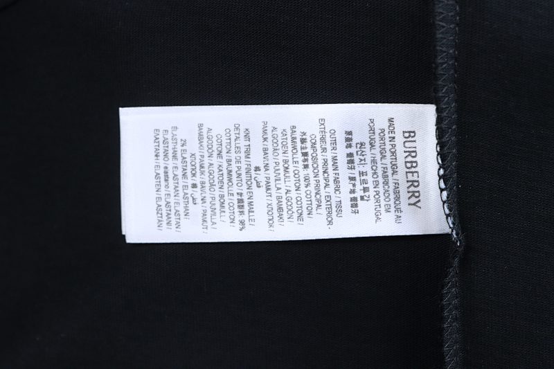 BURBERRY Collar Check Contrast Short Sleeve T-Shirt Style 5