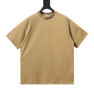 BURBERRY Collar Check Contrast Short Sleeve T-Shirt Style 6 01