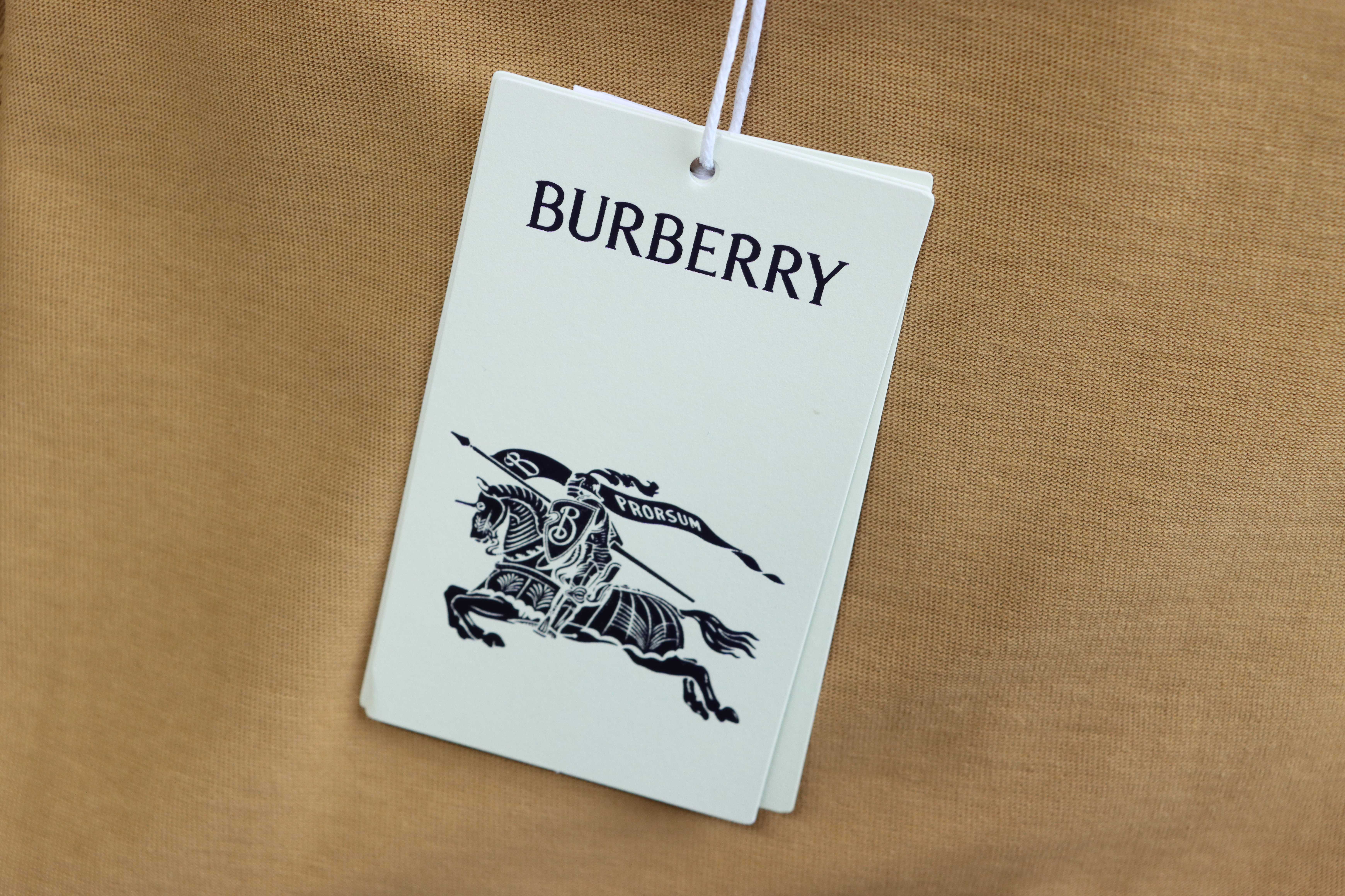 BURBERRY Collar Check Contrast Short Sleeve T-Shirt Style 6