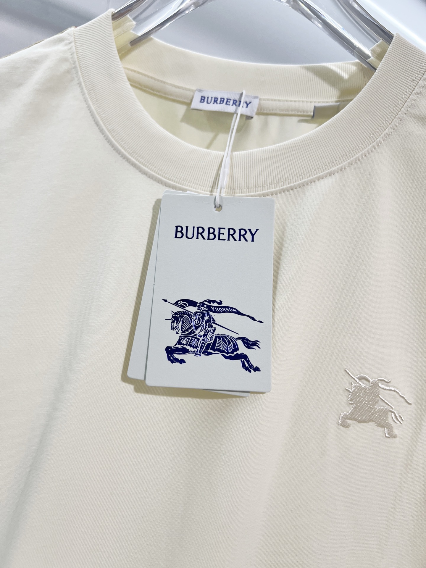 BURBERRY Colorful Knight Equestrian Embroidery Colorful Knight Equestrian Short Sleeve Polo Shirt Style 2