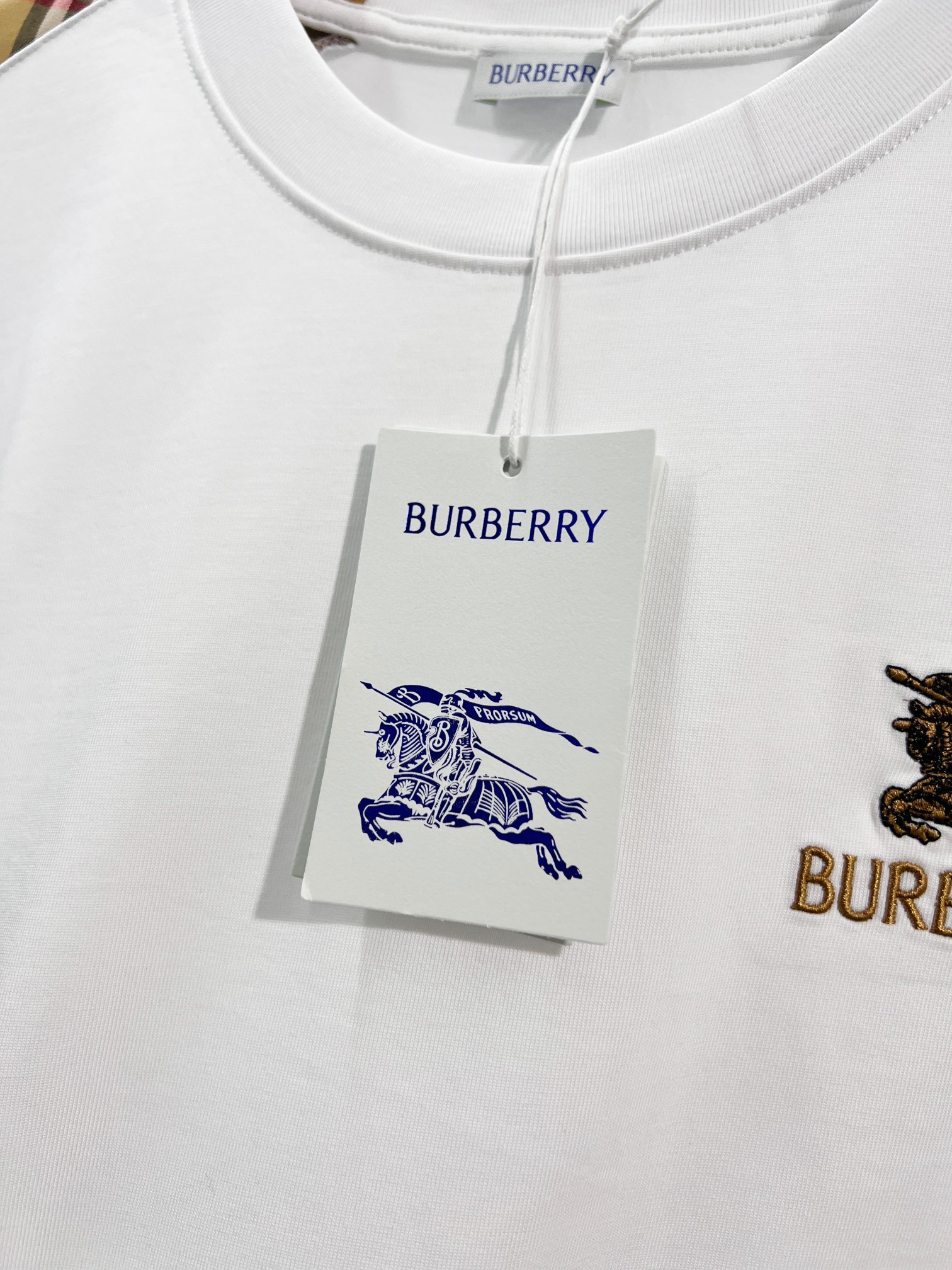 BURBERRY Colorful Knight Equestrian Embroidery Colorful Knight Equestrian Short Sleeve Polo Shirt Style 3