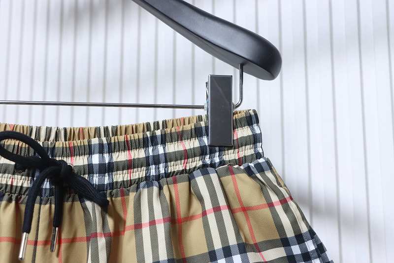BURBERRY Drawstring Check Beach Casual Five-Point Beach Casual Five-Point Shorts