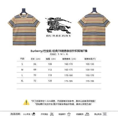 BURBERRY Embroidery Knit Short Sleeve T-Shirt 02