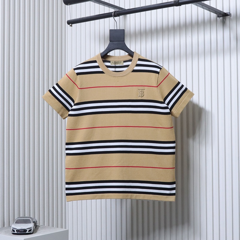 BURBERRY Embroidery Knit Short Sleeve T-Shirt