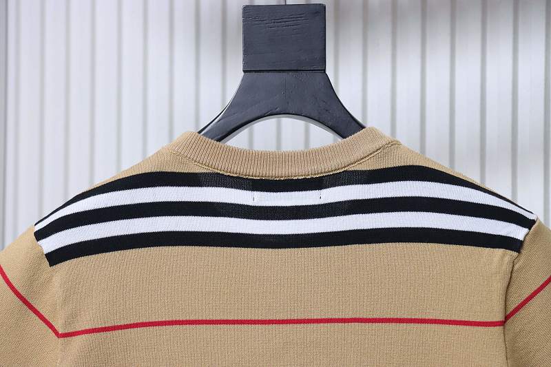 BURBERRY Embroidery Knit Short Sleeve T-Shirt