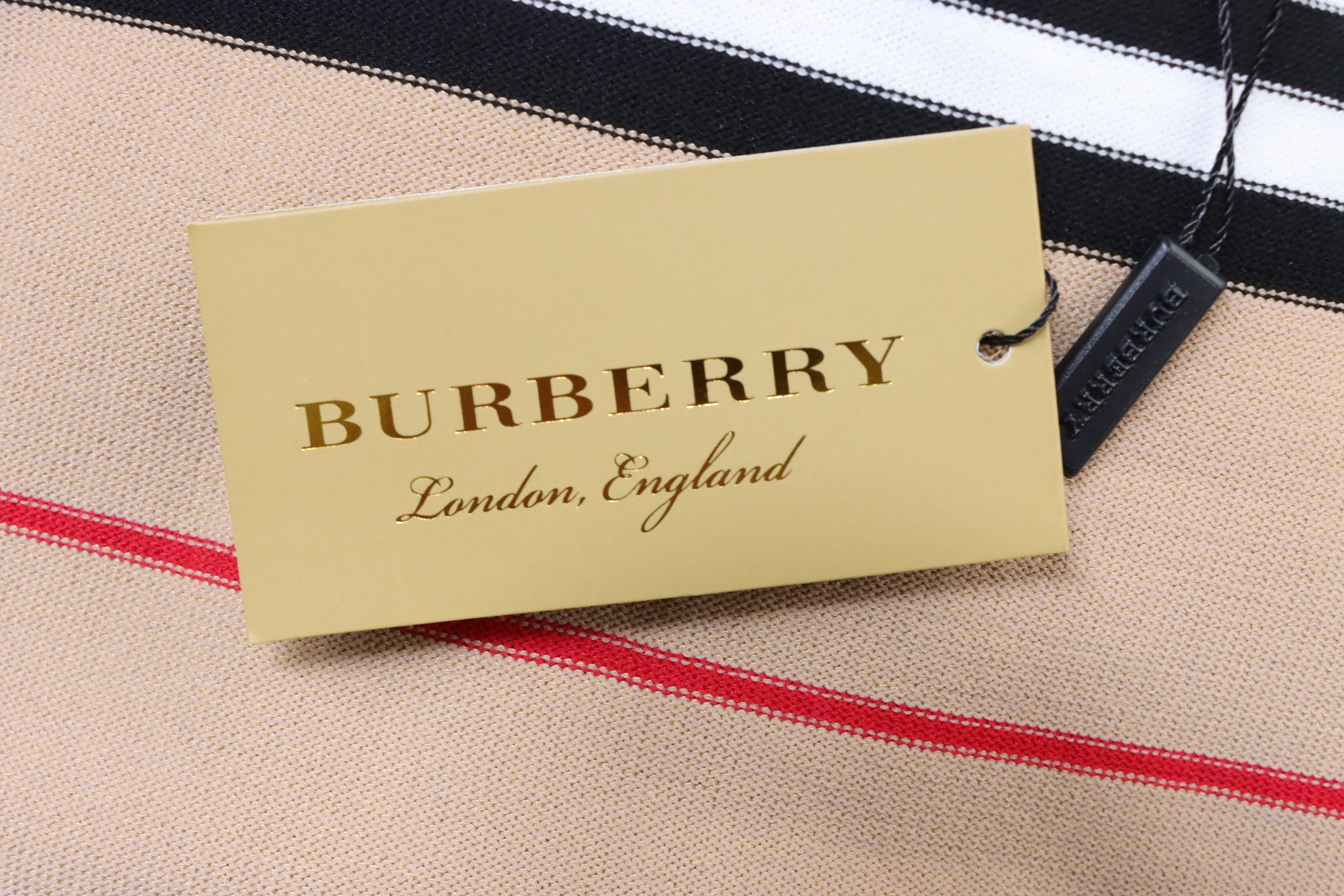 BURBERRY Embroidery Knit Short Sleeve T-Shirt