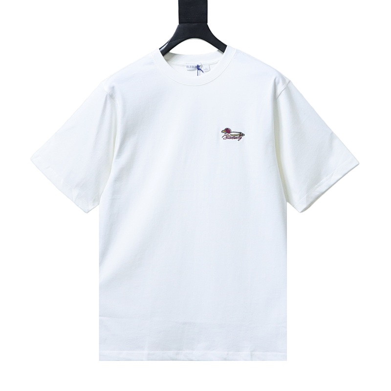 BURBERRY Embroidery Short Sleeve T-Shirt