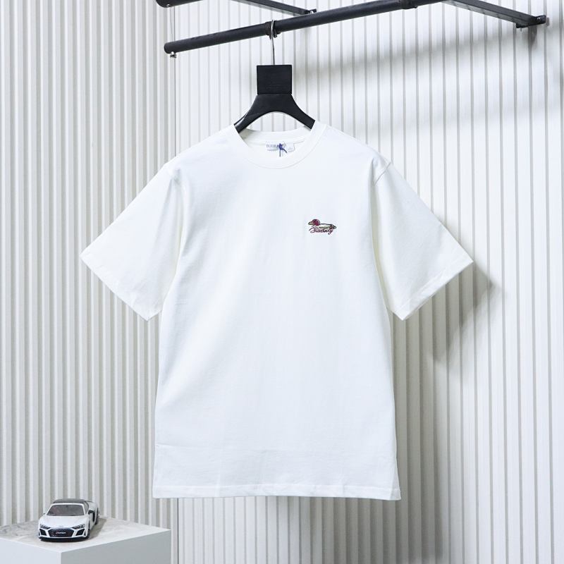 BURBERRY Embroidery Short Sleeve T-Shirt