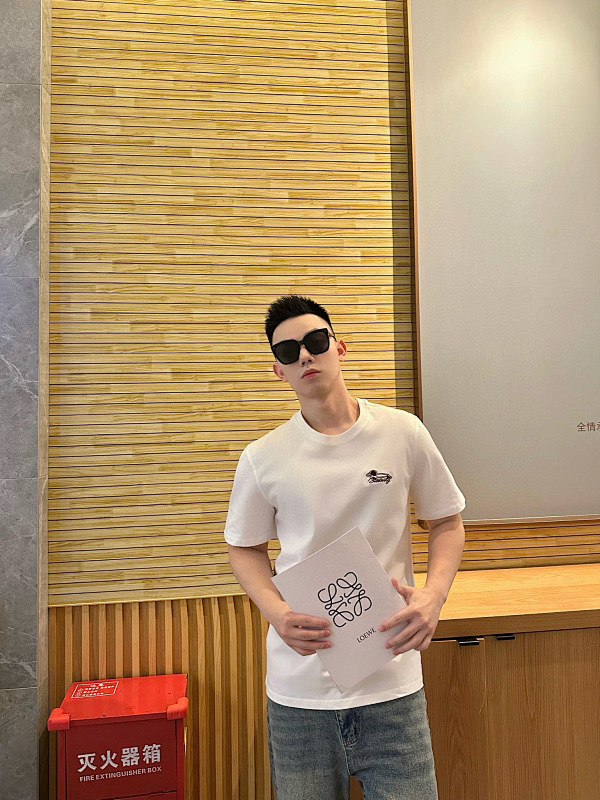 BURBERRY Embroidery Short Sleeve T-Shirt