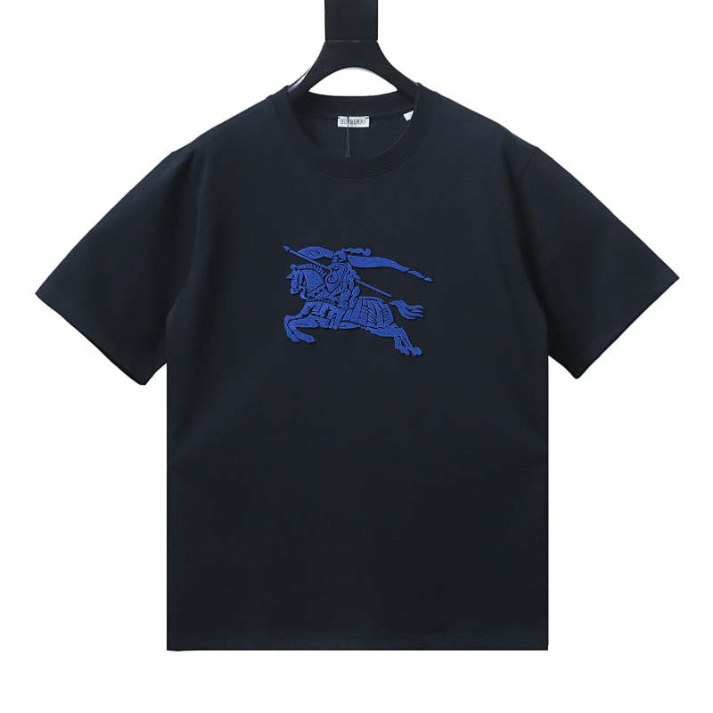 BURBERRY Equestrian Blue Short Sleeve T-Shirt Style 2
