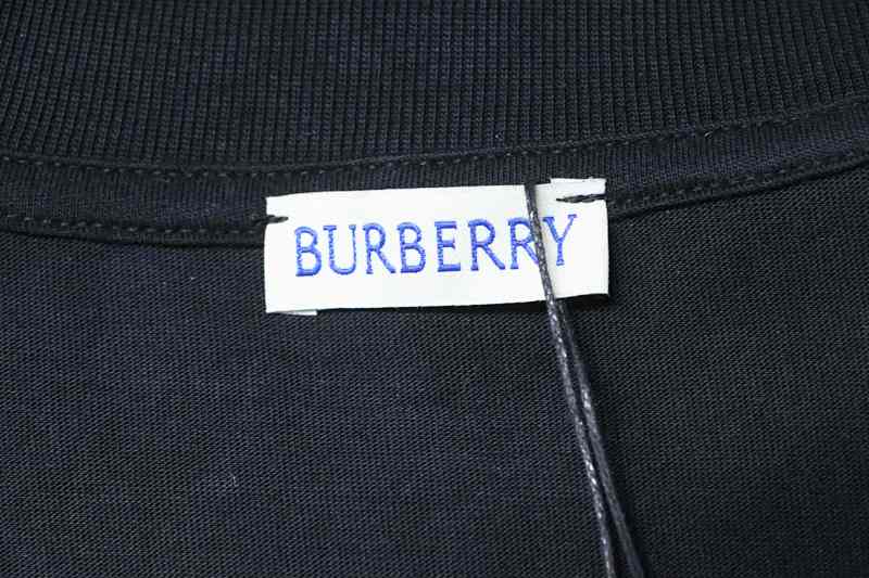 BURBERRY Equestrian Blue Short Sleeve T-Shirt Style 2