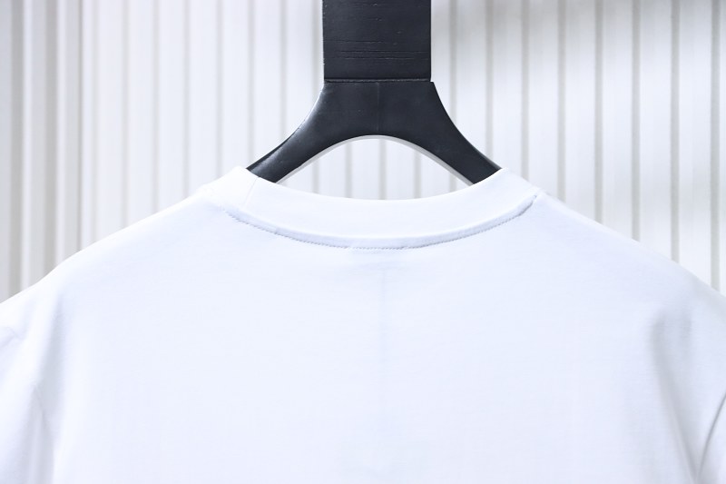 BURBERRY Equestrian Embroidery Blue Short Sleeve T-Shirt Style 1