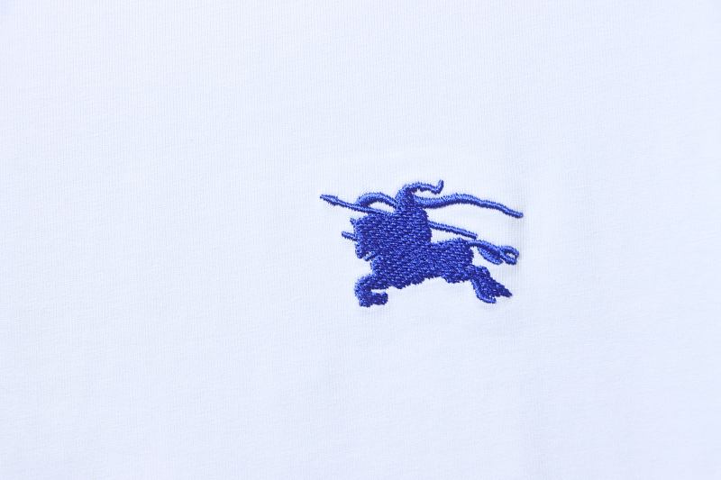 BURBERRY Equestrian Embroidery Blue Short Sleeve T-Shirt Style 1