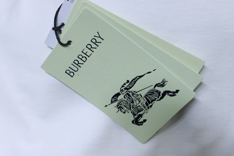 BURBERRY Equestrian Embroidery Blue Short Sleeve T-Shirt Style 1