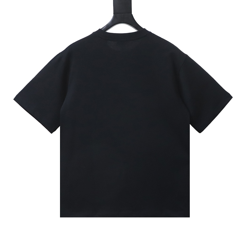 BURBERRY Equestrian Embroidery Blue Short Sleeve T-Shirt Style 2