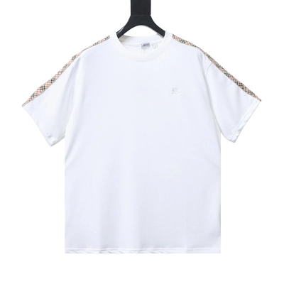 BURBERRY Equestrian Embroidery Check Short Sleeve T-Shirt Style 1 01