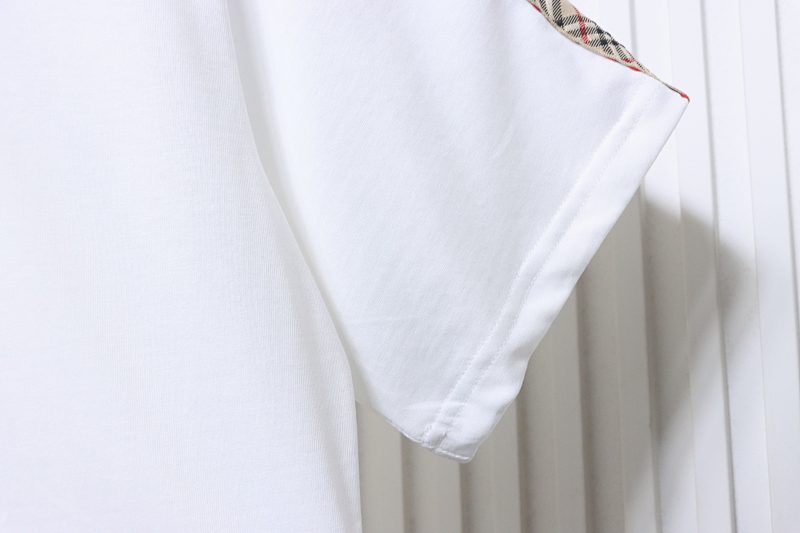 BURBERRY Equestrian Embroidery Check Short Sleeve T-Shirt Style 1