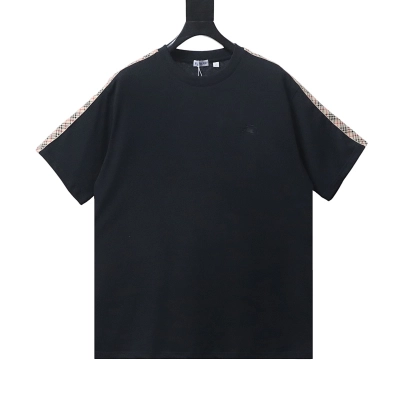 BURBERRY Equestrian Embroidery Check Short Sleeve T-Shirt Style 2 01