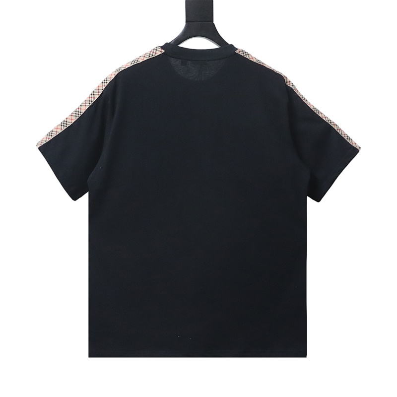 BURBERRY Equestrian Embroidery Check Short Sleeve T-Shirt Style 2