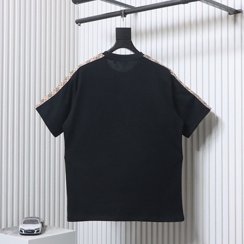 BURBERRY Equestrian Embroidery Check Short Sleeve T-Shirt Style 2