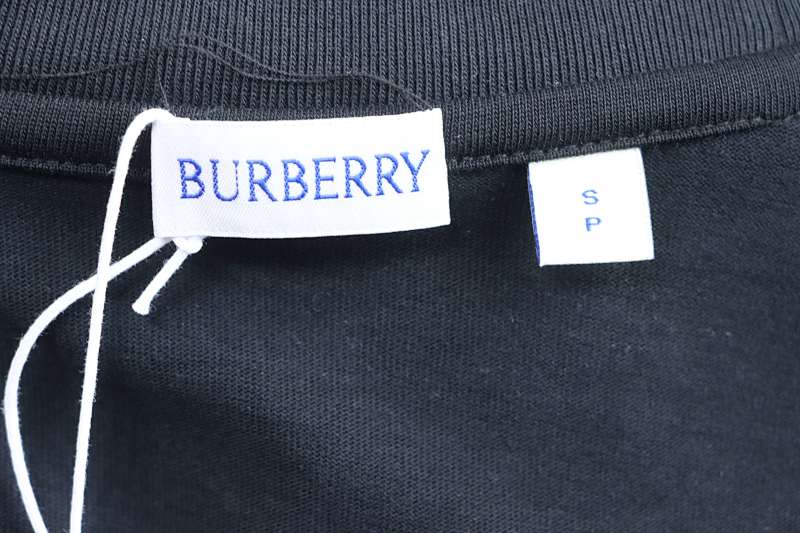 BURBERRY Equestrian Embroidery Check Short Sleeve T-Shirt Style 2