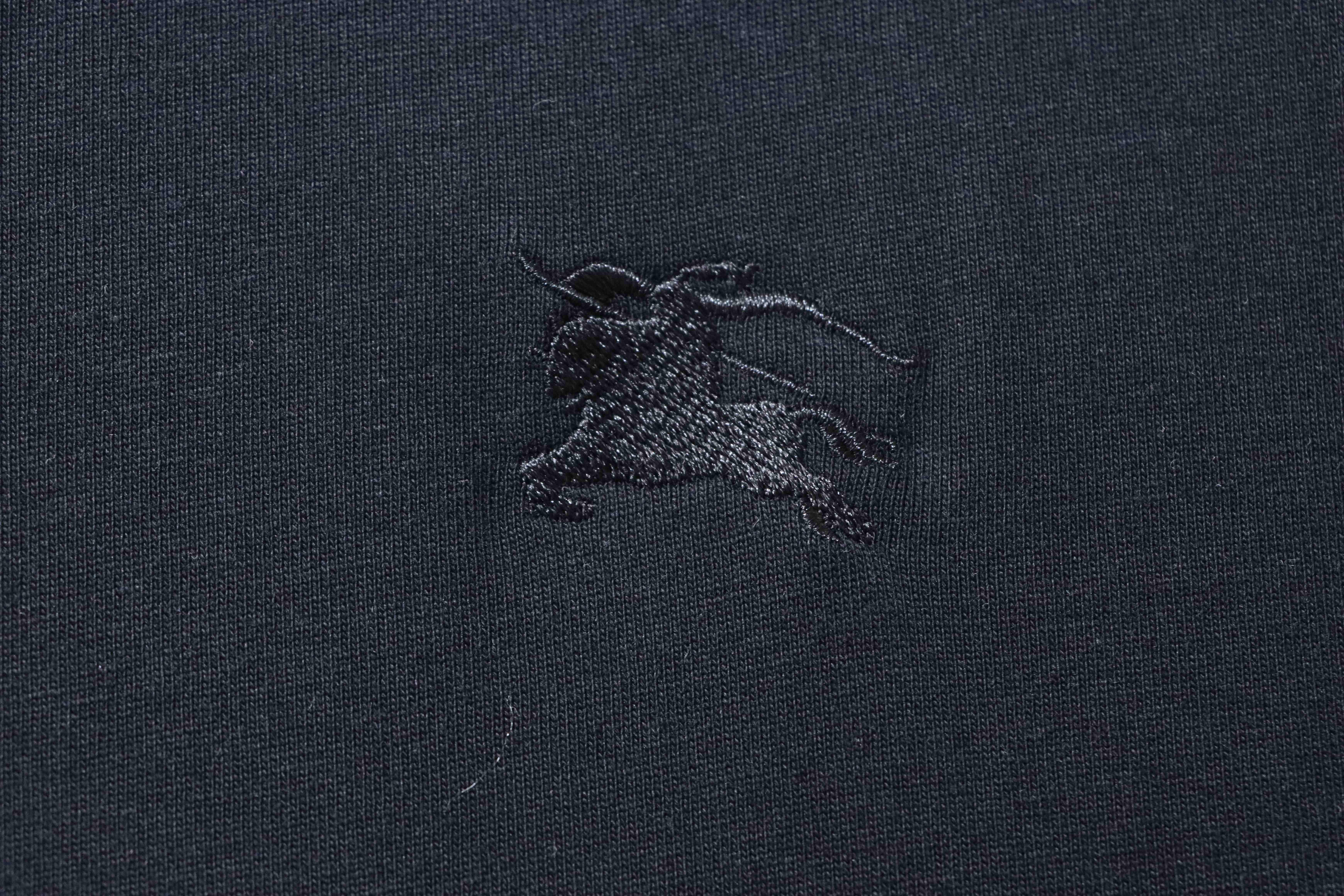 BURBERRY Equestrian Embroidery Check Short Sleeve T-Shirt Style 2